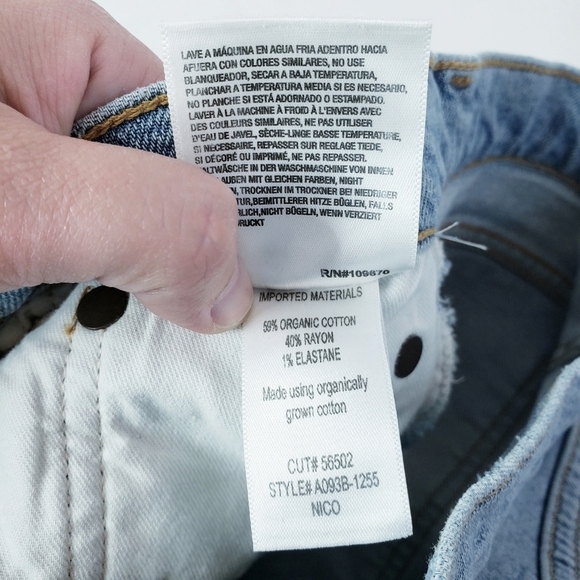 Agolde Nico High Rise Slim Jeans Cliffside Wash Denim Size 26 - Picture 10 of 12